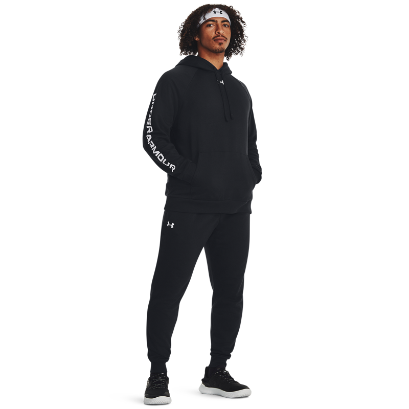 UA Tracksuit Rival Fleece, Black/White 