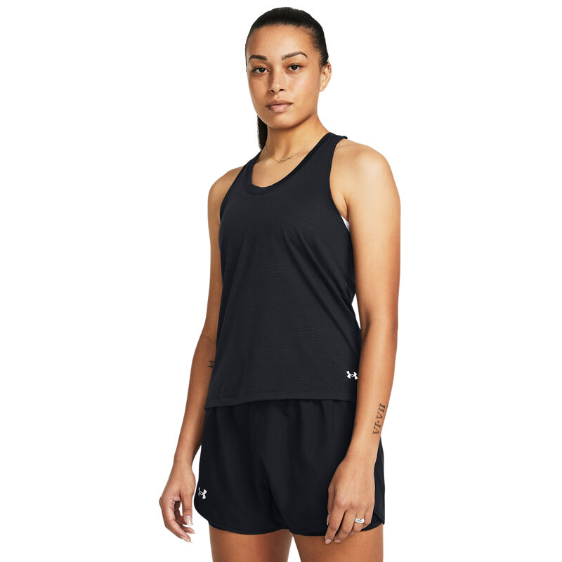 UA Women's Tank Launch Singlet, Black/Reflective 