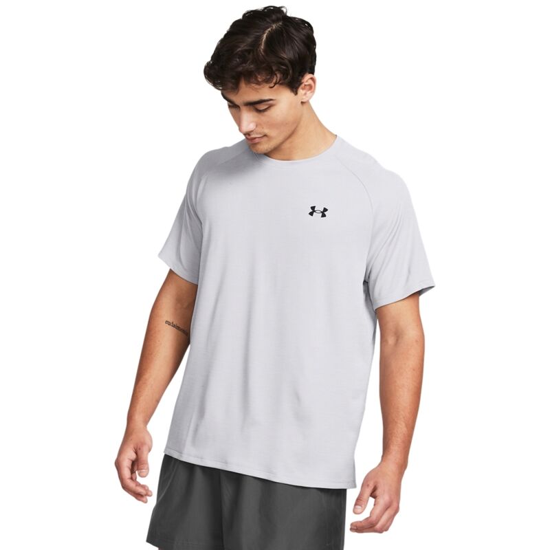 UA Shirt Tech Textured SS, White/Black 