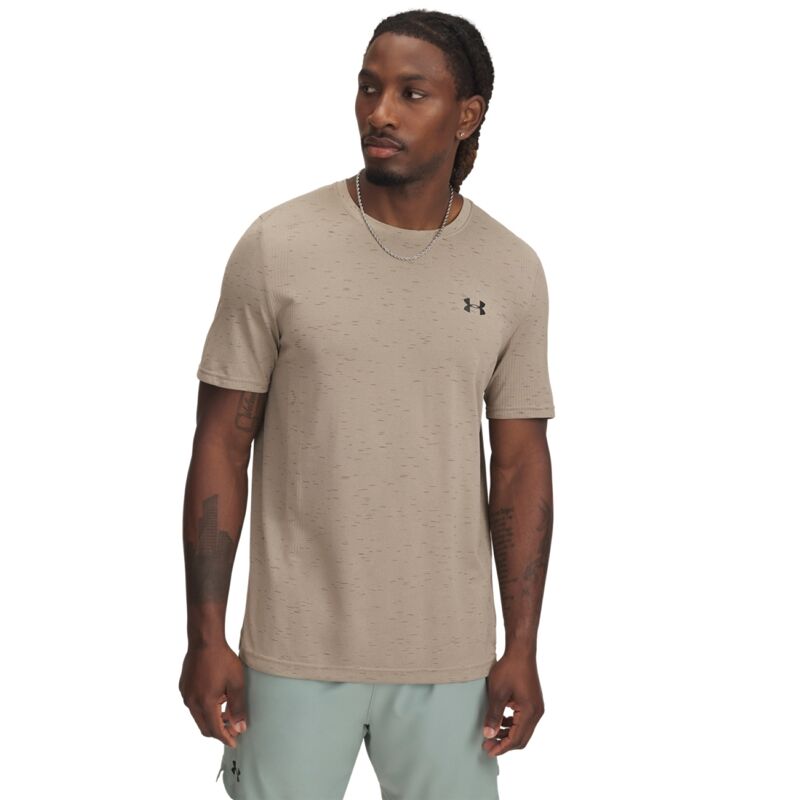 UA Shirt Vanish Seamless SS, City Khaki/Black 