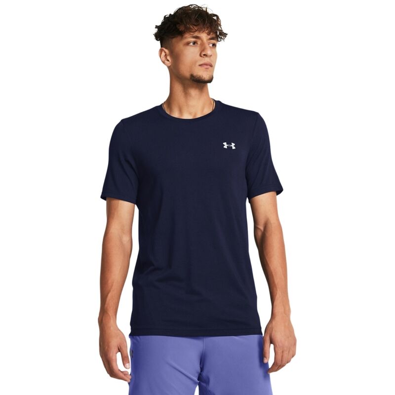 UA Shirts Vanish Seamless SS, Midnight Navy/Mod Gray 