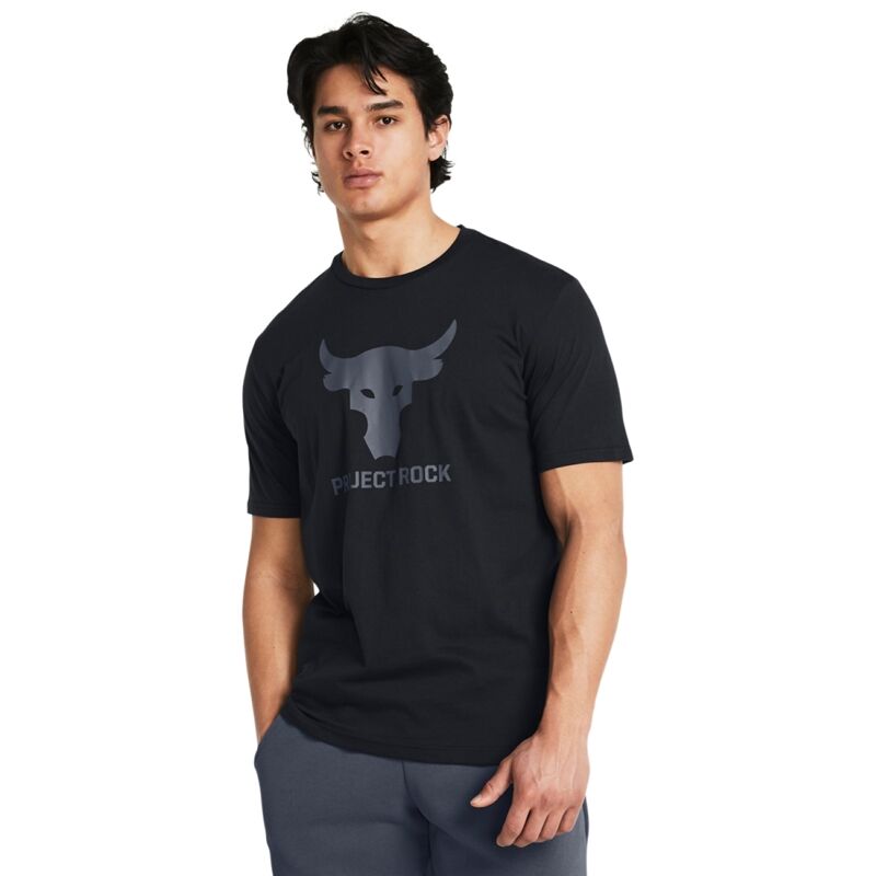UA Shirt Project Rock Brahma Bull SS, Black/Downpour Gray 