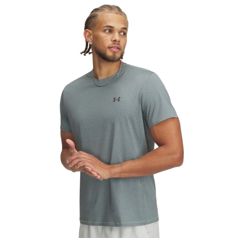 UA Shirt Vanish Elite Vent Printed SS, Silica Green/Clay Green/Iridescent 