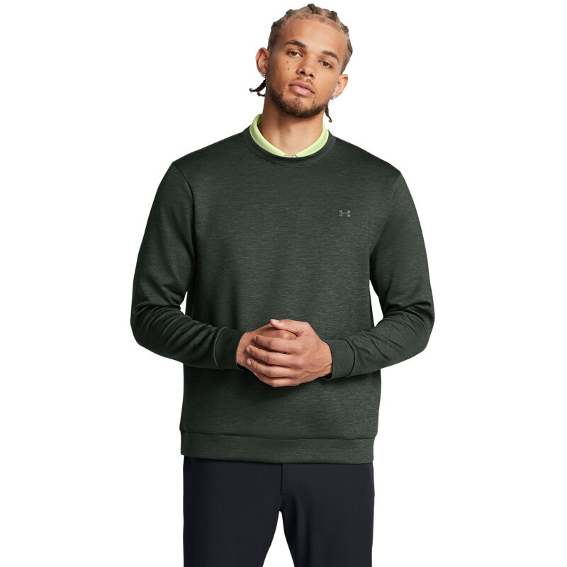 UA Shirt Drive Midlayer Crew LS, Forest Green/Nordic Green 