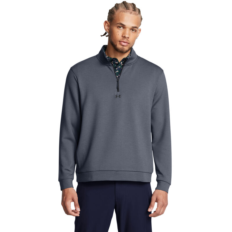 UA Shirt Drive Midlayer Pullover LS, Downpour Grey/Gravel 