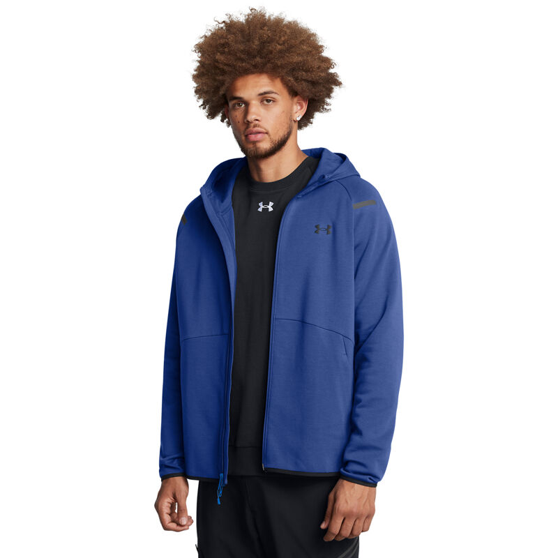 UA Hoodie Unstoppable Full-Zip Fleece, Tech Blue/Black 