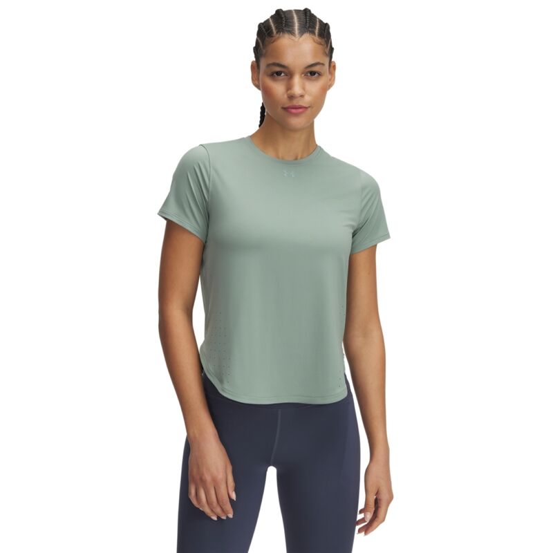 UA Womens Shirt Launch Elite, Silica Green/Reflective 