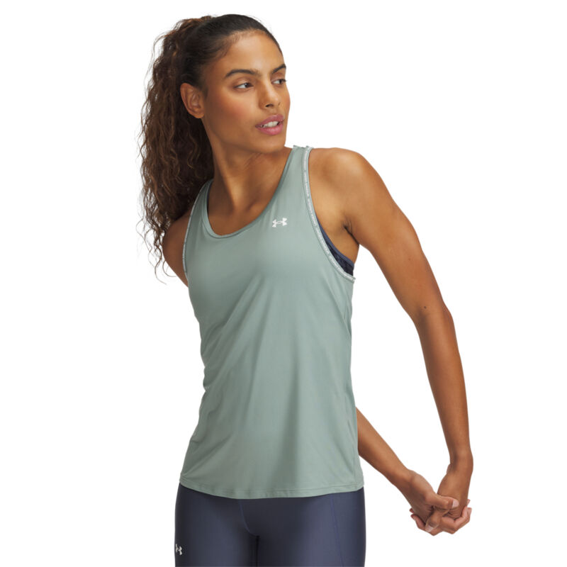 UA Women's Tank Tech Knockout, Silica Green/White 