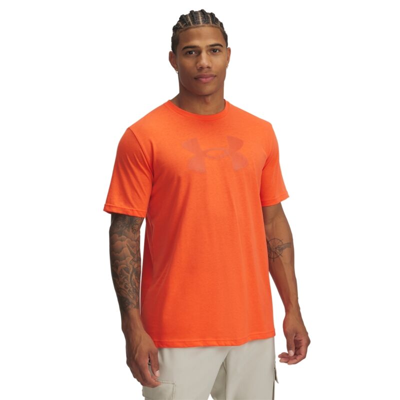 UA Shirt Reflective Big Logo SS, Fire/Rich Orange  