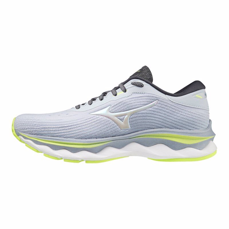 Mizuno Wave Sky 5 Women's, Heather/White/Neo Lime 