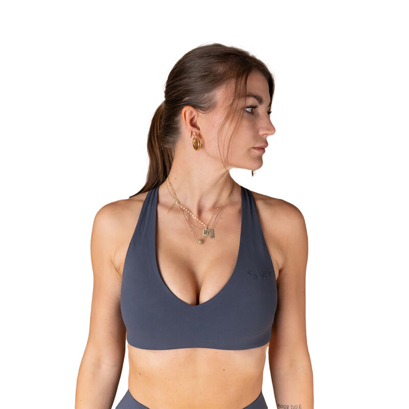 SWY SoftLux Crossed Bra, Blue 