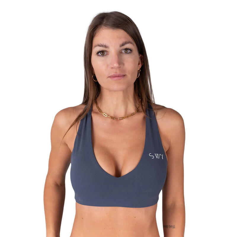 SWY SoftLux Crossed Bra, Crown Blue