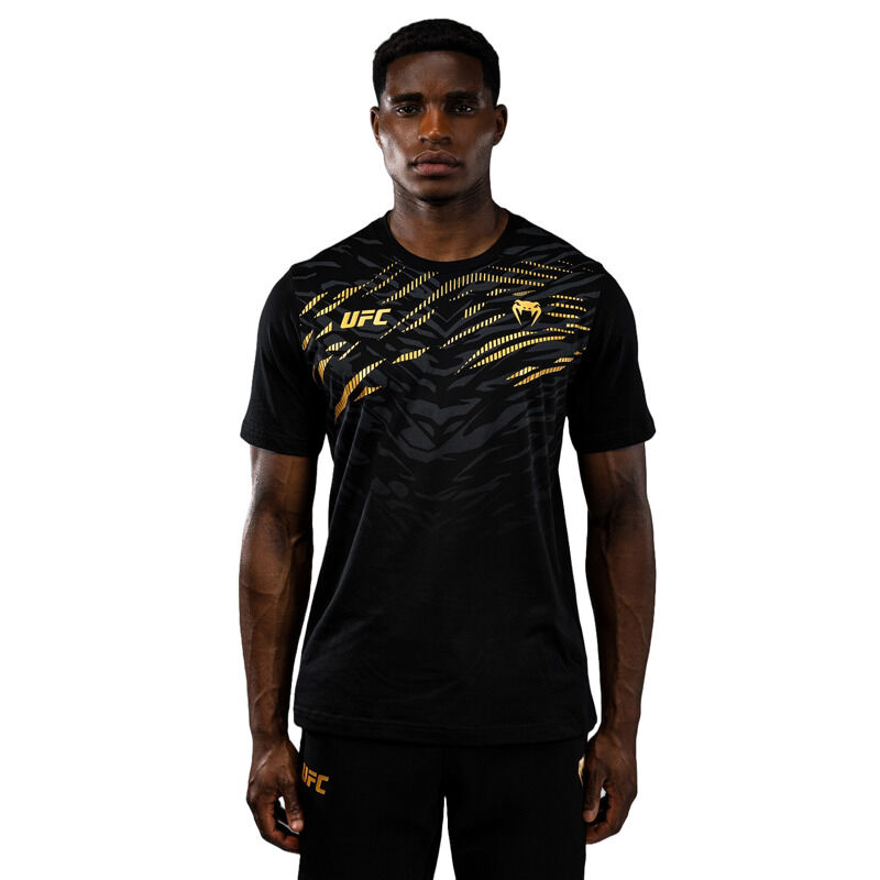 UFC Fusion by Venum Men's Replica Short Sleeve T-Shirt, Black/Gold 