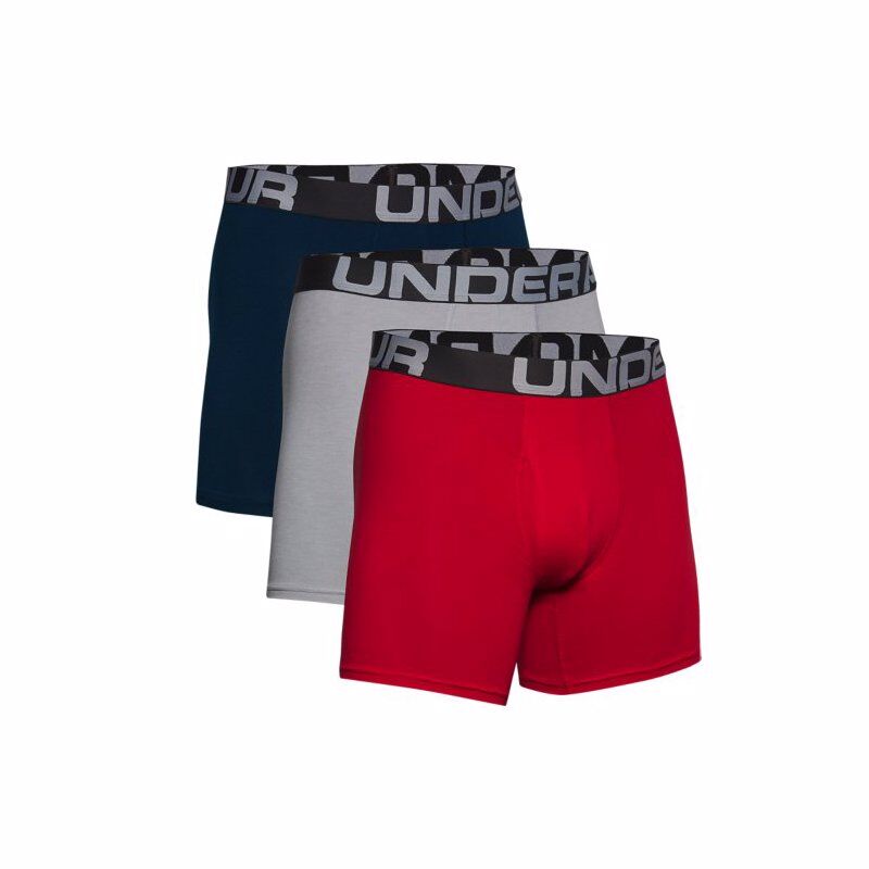 UA Boxerjock Charged Cotton 3 Pack Red Under Armour