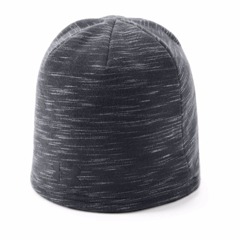 UA STORM FLEECE BEANIE, BLACK/BLACK