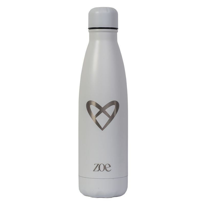 Zoe Stainless Steel Insulated Water Bottle, White, 500 ml