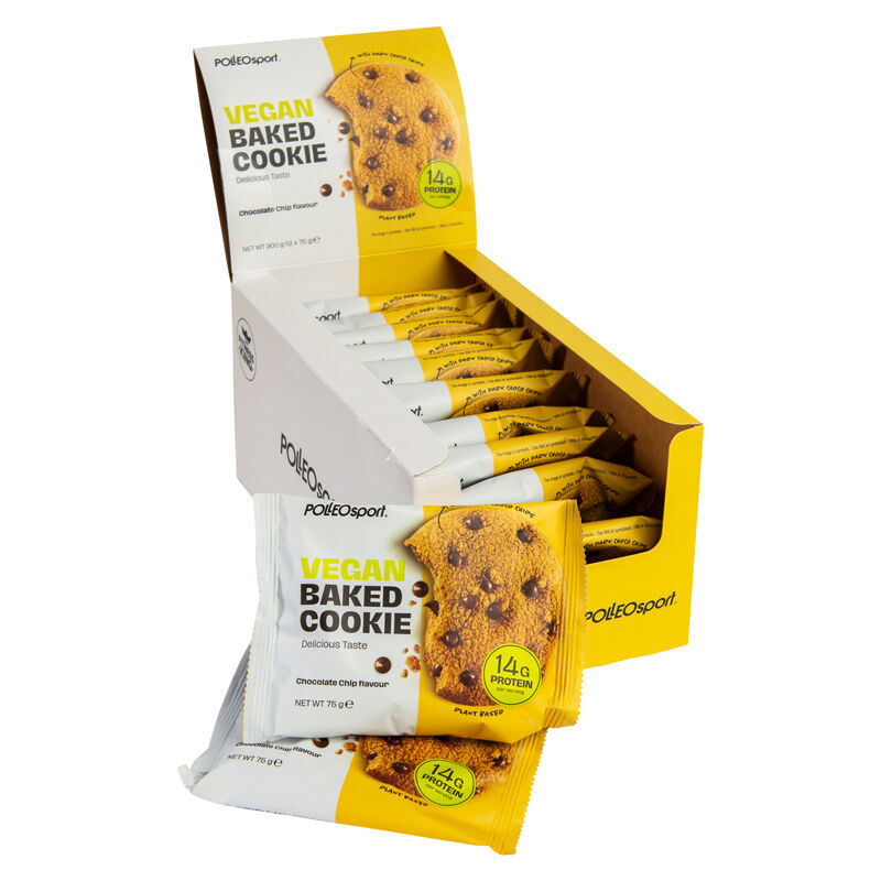 Polleo Sport Vegan Baked Cookie, 12 x 75 g 