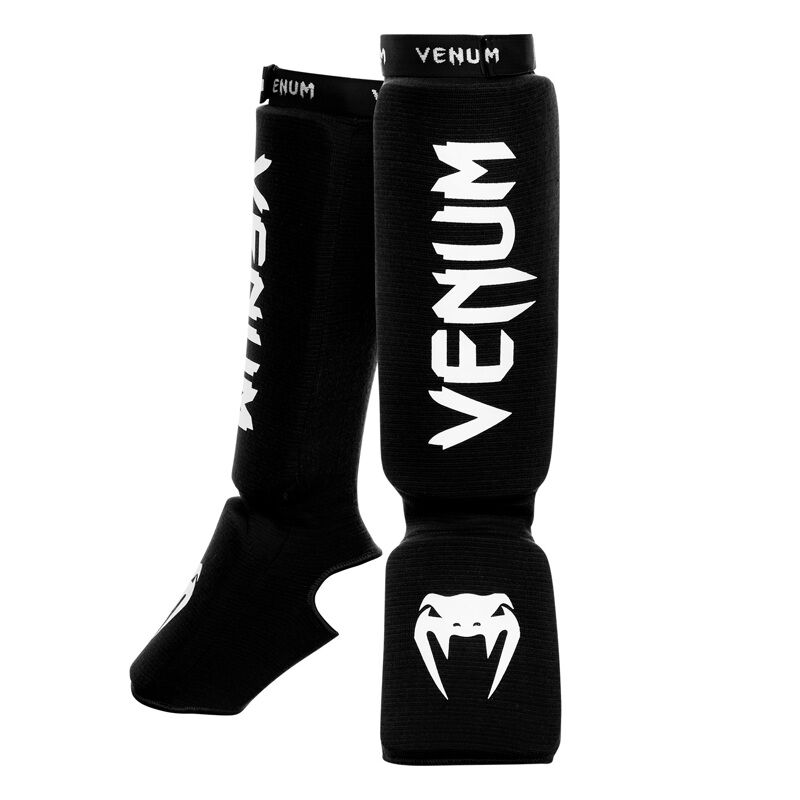 Venum Kontact Shin guards, Black/White
