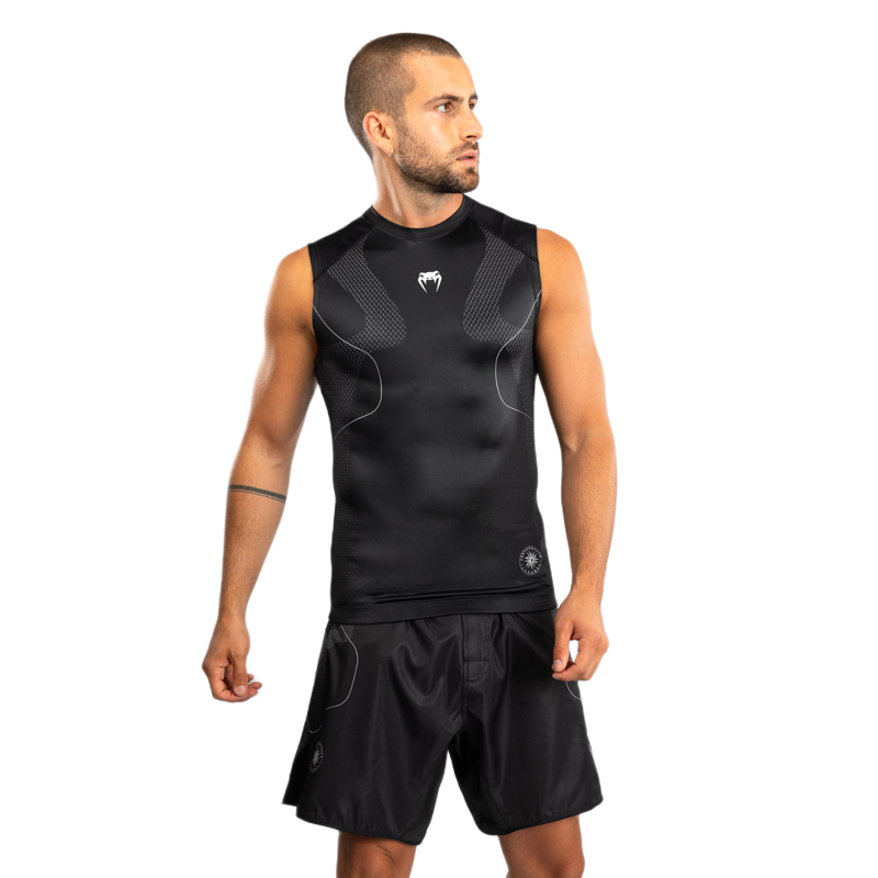 Venum Nexus Sleeveless Rashguard, Black/Silver 