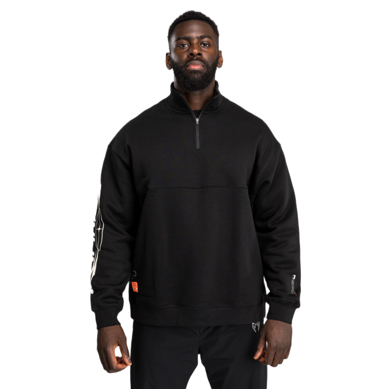 Venum Sweatshirt Eclipse Half-Zip, Black/Ivory 