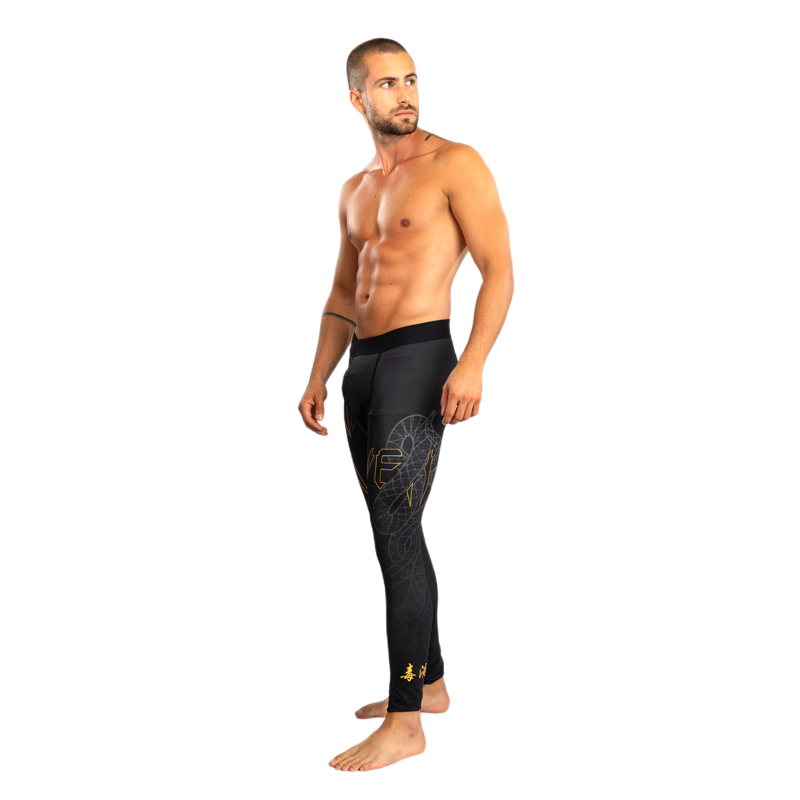 Venum Serpenti Spats, Black/Silver/Gold 