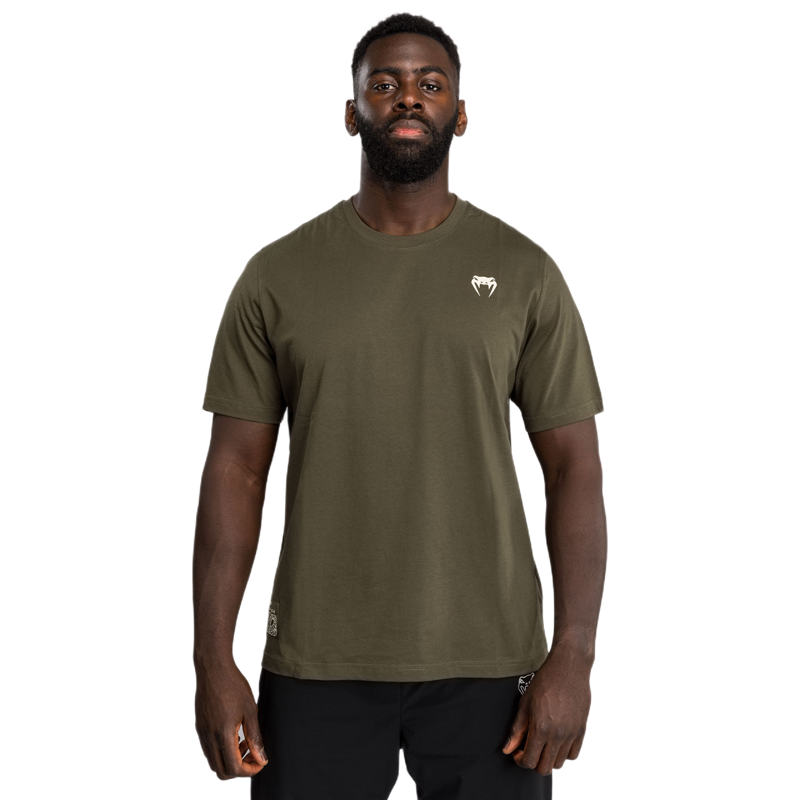 Venum Classic Short Sleeve T-Shirt – Khaki, 100% Cotton, Graphic Tee