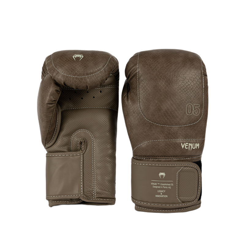 Venum Impact Evo Scales Boxing Gloves, Brown 