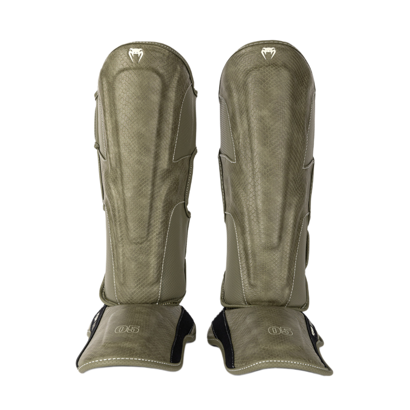 Venum Impact Evo Scales Shin Guards, Army Green 