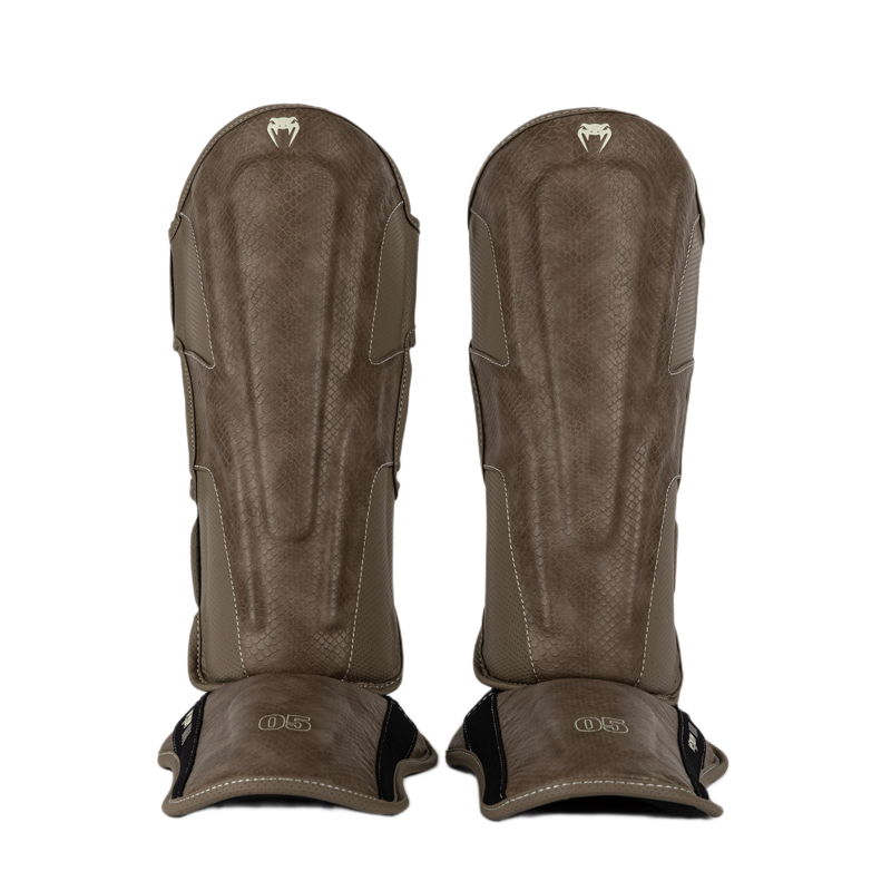 Venum Impact Evo Scales Shin Guards, Brown 