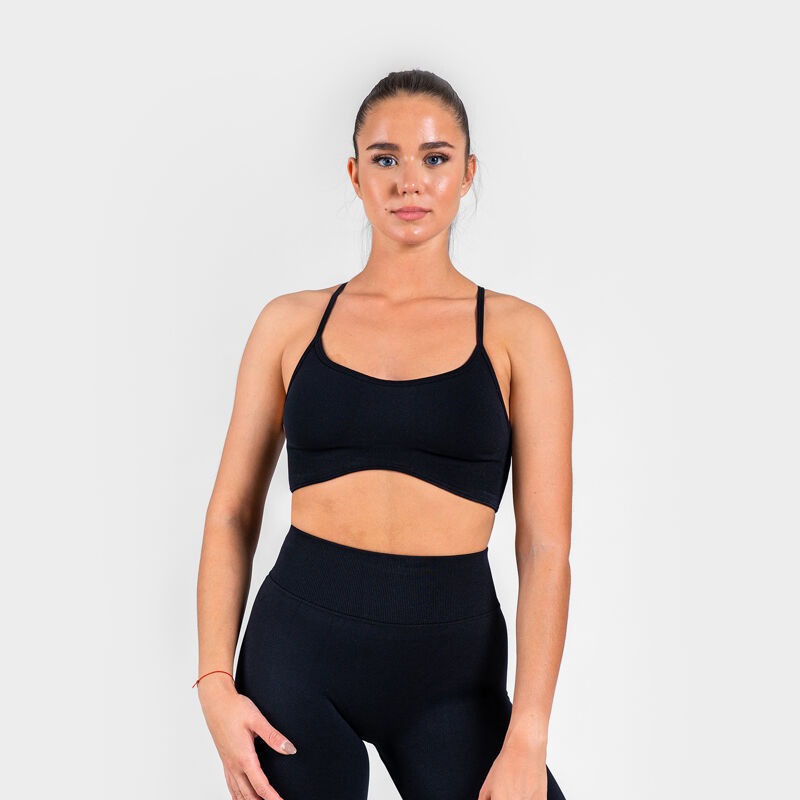 Polleo Women's Fierce Seamless Bra, Black 