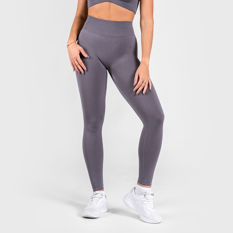 Polleo Women's Fierce Seamless Leggings, Grey 