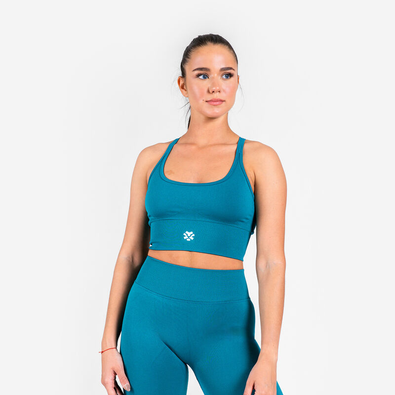 Polleo Women's Spark Seamless Bra, Green 