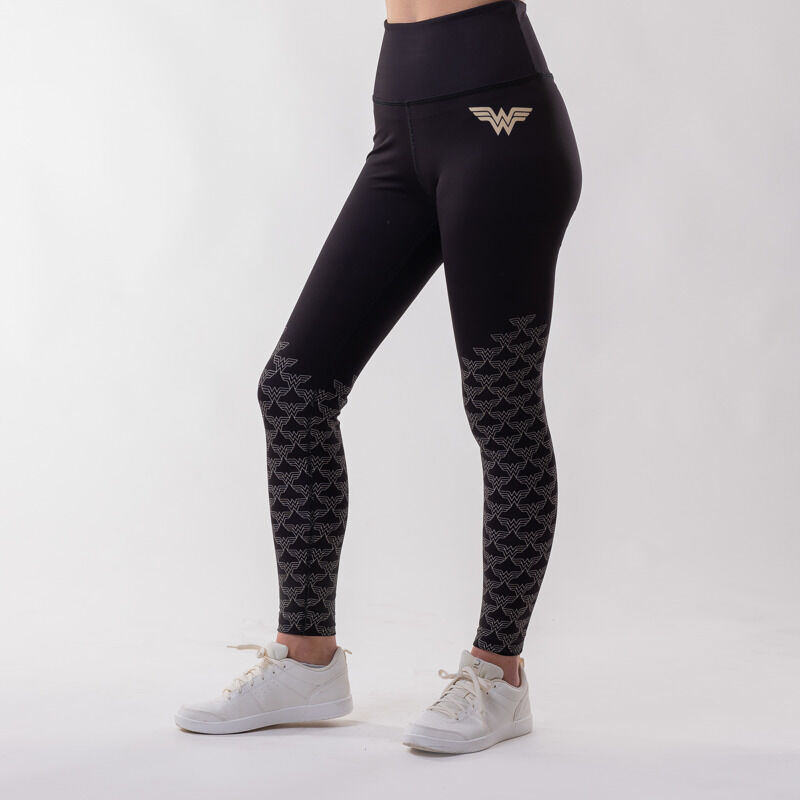 Zoe Wonder Woman Logo Gold Pattern Leggings zoe leggings tajice