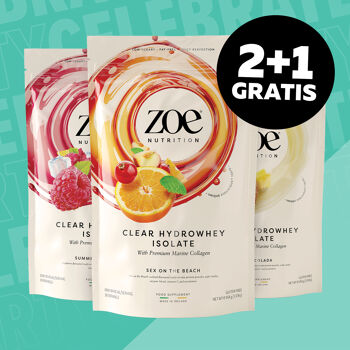 Zoe Clear Hydrowhey, 454 g, 2+1 GRATIS