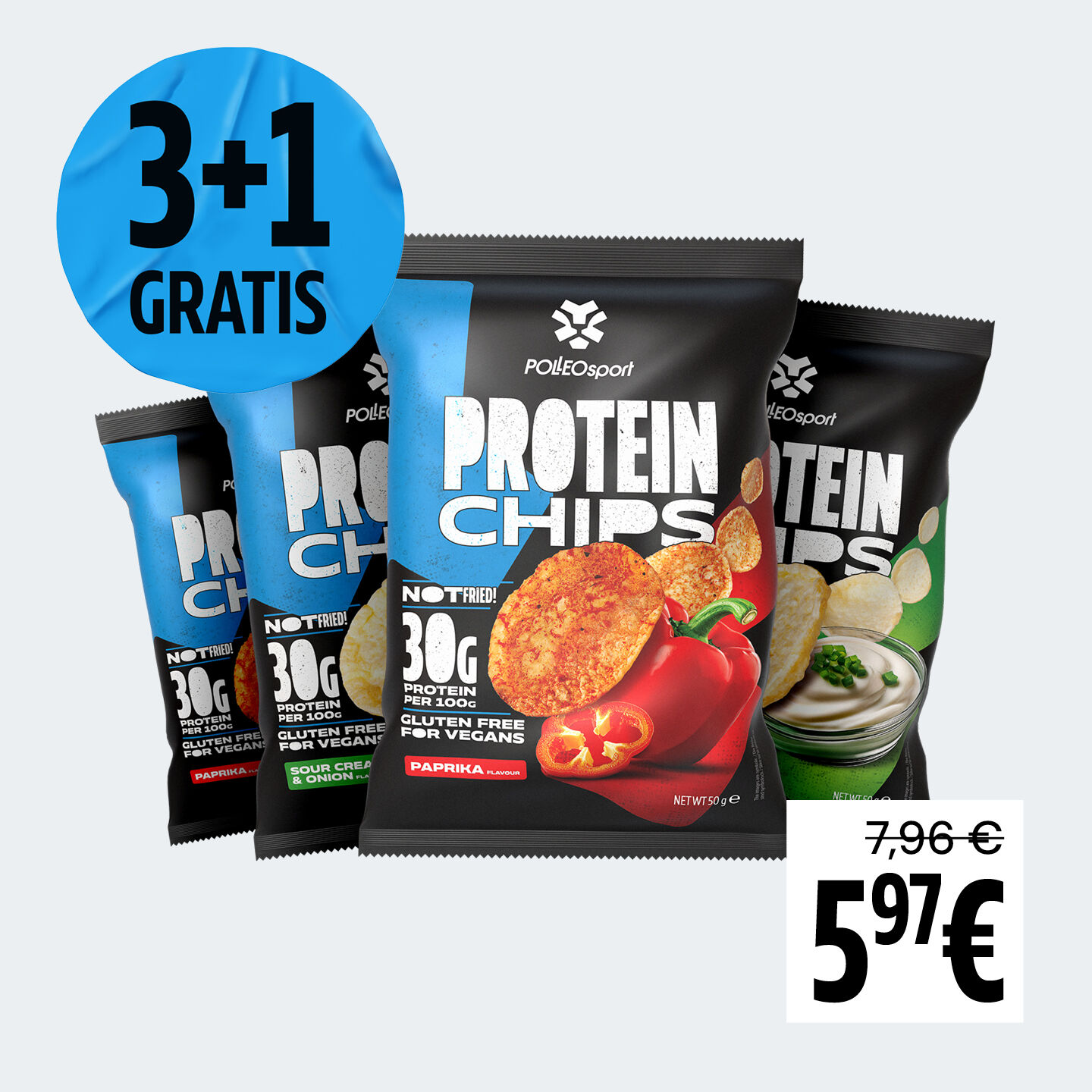 Protein chips 3+1 GRATIS