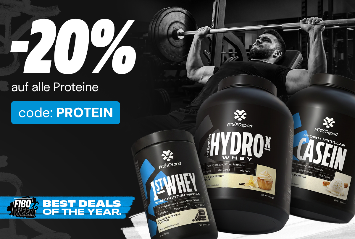 FIBO DEALS: Alle Proteine -20%!