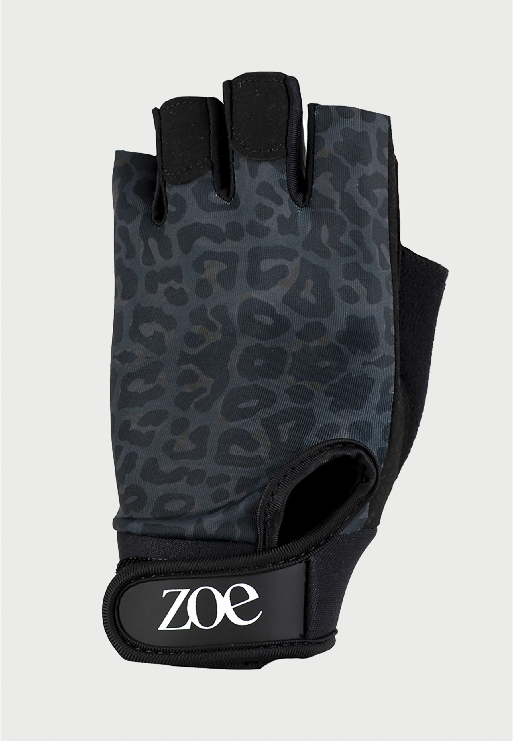 Zoe Printed Fitness Gloves, Leopard